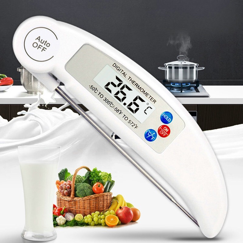Nhiệt kế đo độ nước sôi pha sữa đo nhiệt độ thức ăn đầu cảm biến có thể gấp gọn