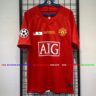 Bộ áo bóng đá manu aig sân nhà mùa 2007-2008 và 2008-2009