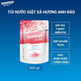 Nước giặt xả Seaways hương anh đào (Túi 900ml)