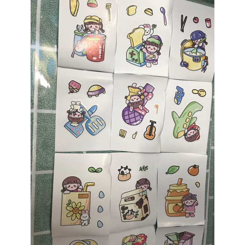 Hộp stiker chibi 24 tấm