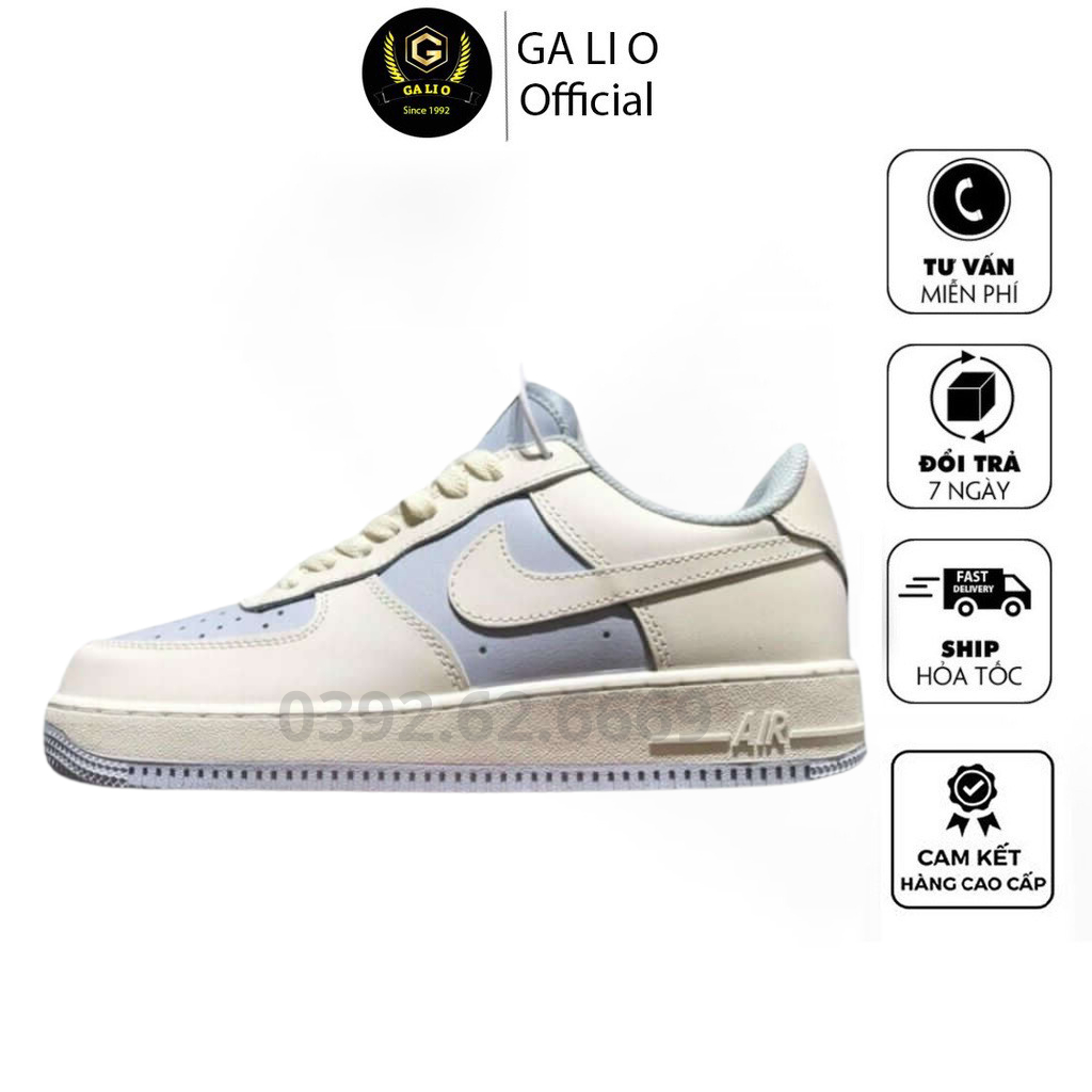 Giày_Nike AF1 Nam Nữ, Giày AF1 Tím Khoai Môn Xanh Trắng Full Box Bill -