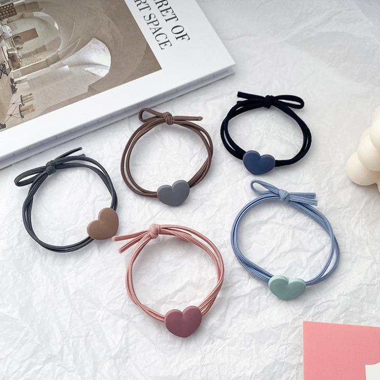 Dây buộc tóc 1k hình trái tim dễ thương