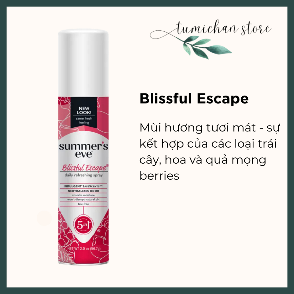 Xịt phụ khoa Summer's Eve 56.7g - nhập trực tiếp từ Mỹ USA