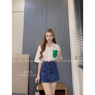 [MUA NGAY+QUÀ TẶNG] Áo sơ mi nữ 2 màu trắng đen