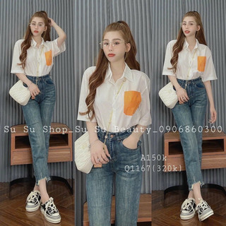 [MUA NGAY+QUÀ TẶNG] Áo sơ mi nữ 2 màu trắng đen