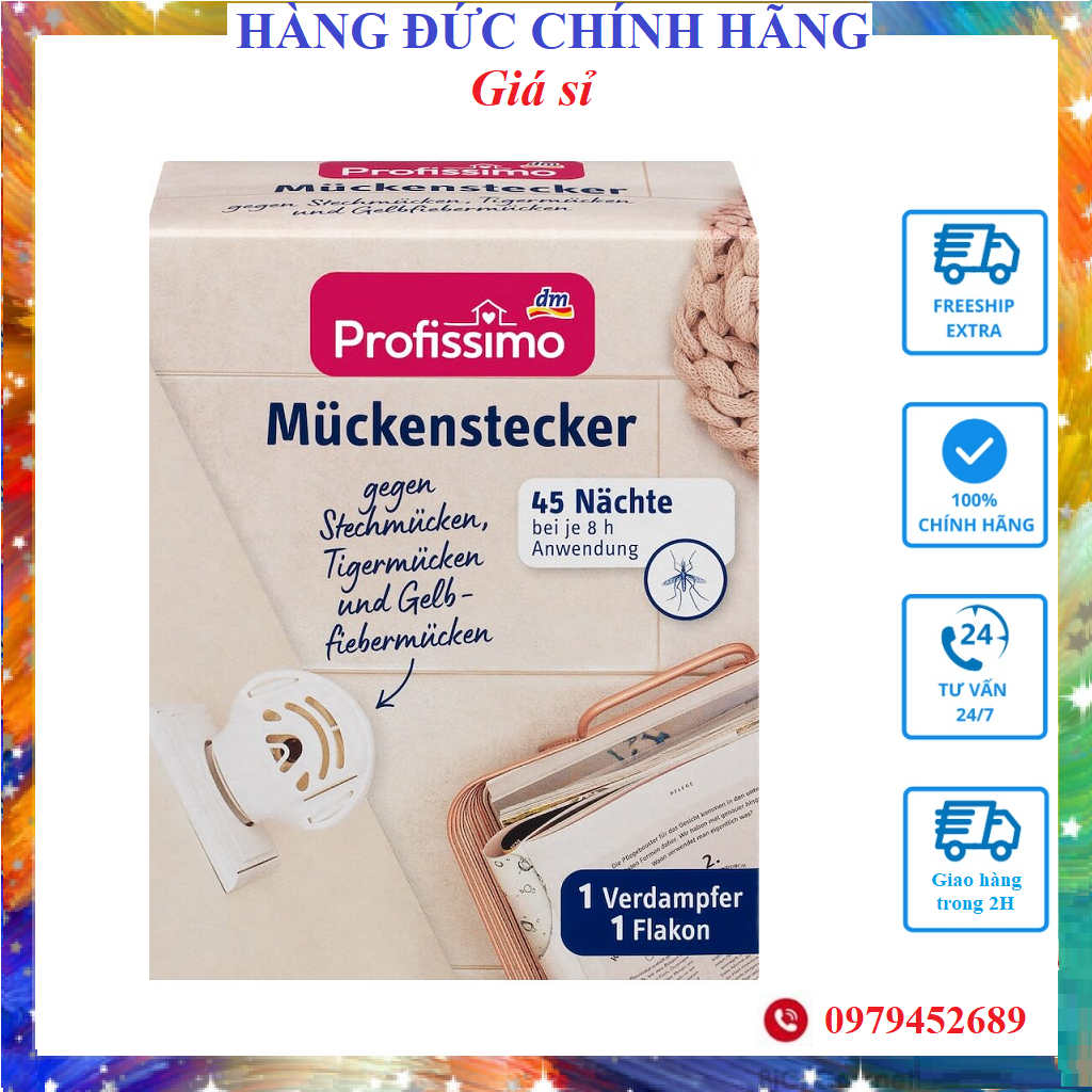 BỘ TINH DẦU CẮM ĐIỆN ĐUỔI MUỖI PROFISSIMO - HÀNG ĐỨC