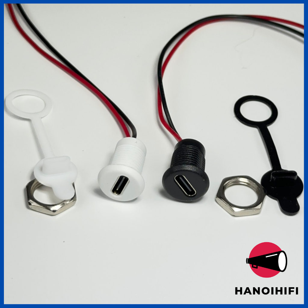 Jack nguồn cổng sạc type-C kèm bịt chống nước thích hợp diy