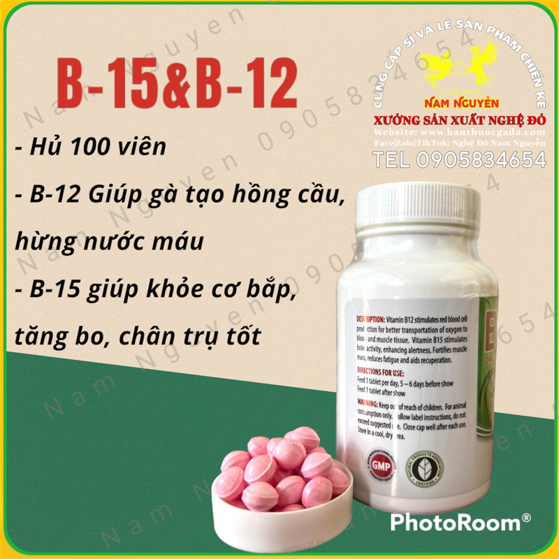 B15&B12 HỦ 100 VIÊN - THUỐC NUÔI GÀ