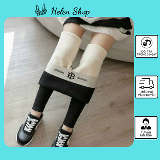 Quần legging ❤️freeship❤️ quần len tăm lót nỉ dày siêu ấm tb