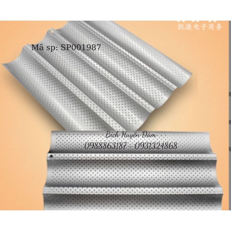 Khay sóng kim loại nướng bánh mì có lớp chống dính cao cấp