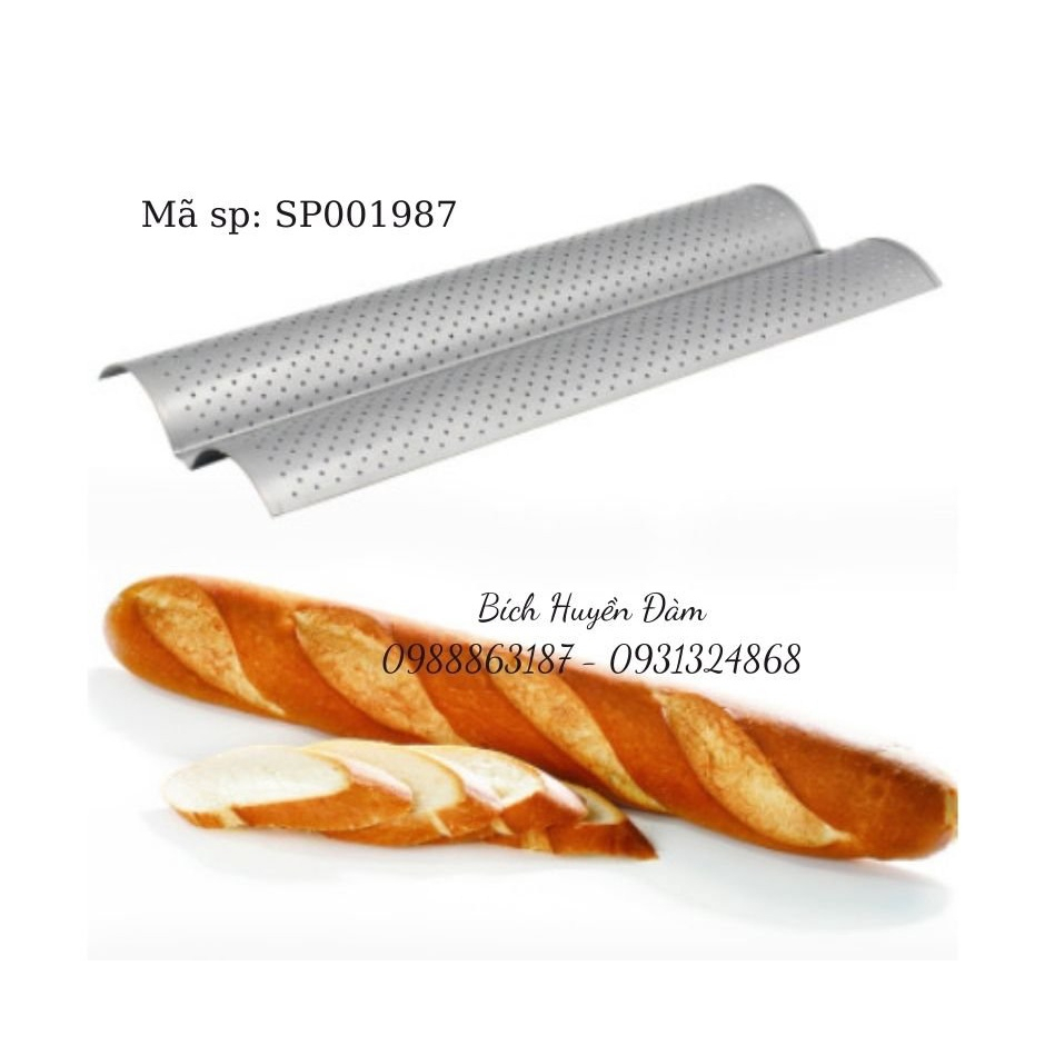Khay sóng kim loại nướng bánh mì có lớp chống dính cao cấp