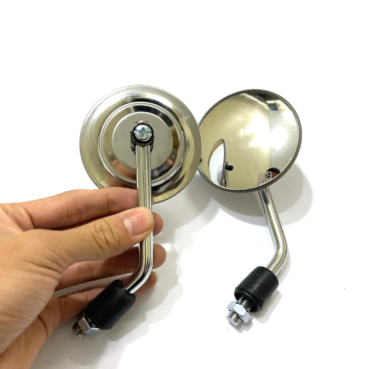 Gương Tròn Xe Máy Cầu Lồi Góc Rộng Chân 8ly Và 10ly