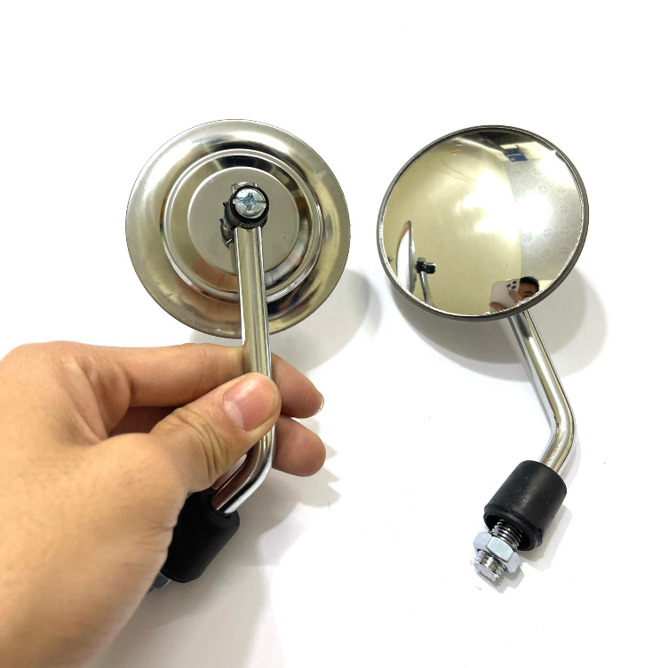 Gương Tròn Xe Máy Cầu Lồi Góc Rộng Chân 8ly Và 10ly