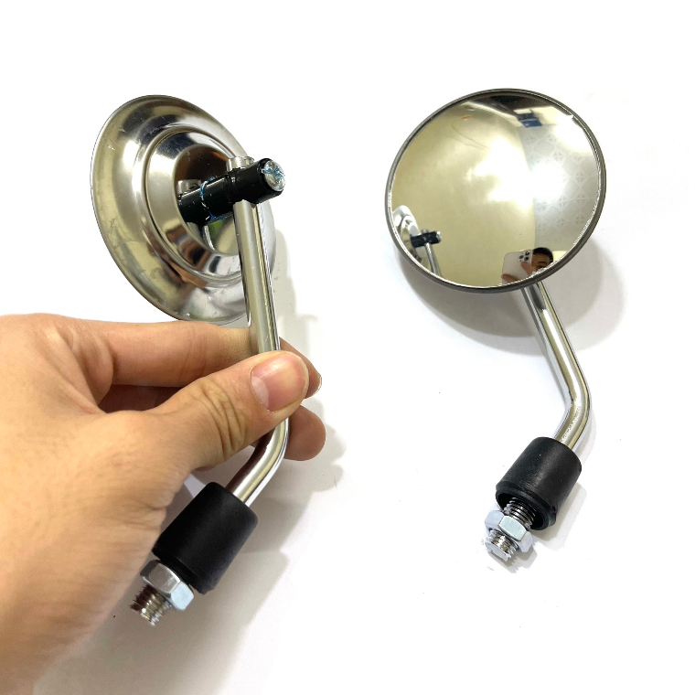 Gương Tròn Xe Máy Cầu Lồi Góc Rộng Chân 8ly Và 10ly