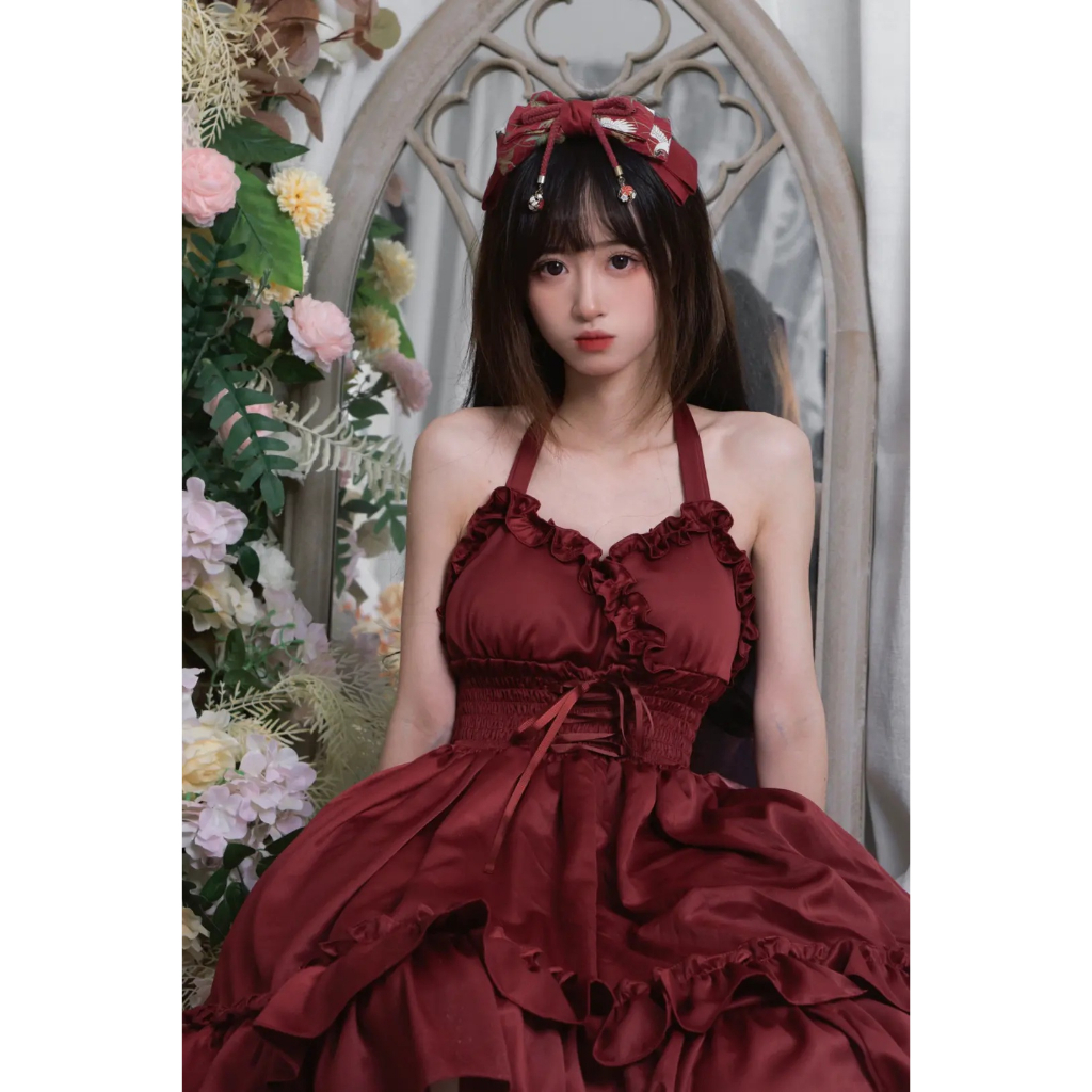 Váy/ Đầm Lolita Thắt Eo Siêu Xinh - Kèm ảnh thật, váy đầm công chúa,dự tiệc, tiểu thư, nàng thơ, sang chảnh