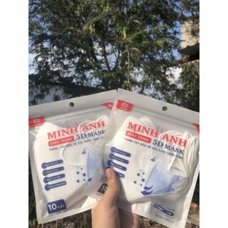 Khẩu trang 5d minh anh loại 1 cao cấp hộp 10 cái/túi zip 10 cái