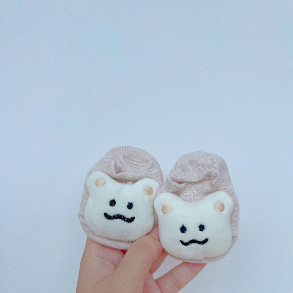 Tất gấu 3D dễ thương, vớ thú bé trai, bé gái. Size sơ sinh 3-12kg