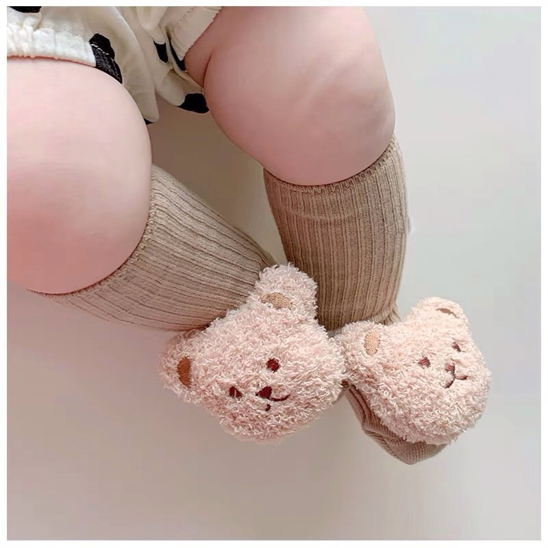 Tất gấu 3D dễ thương, vớ thú bé trai, bé gái. Size sơ sinh 3-12kg