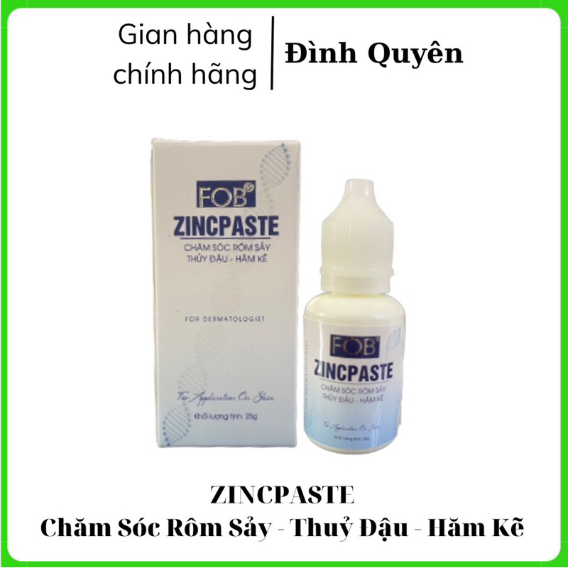 Chăm Sóc Rôm Sảy, Thuỷ Đậu, Hăm Kẽ - Zincpaste FOB 25g