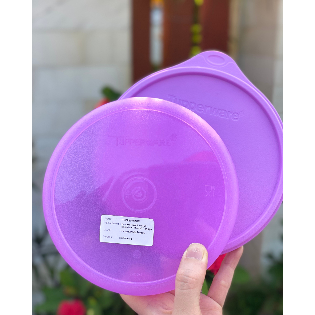 Bộ hộp nhựa đựng thực phẩm Tupperware Freshia màu tím set 5 ngăn mát tủ lạnh, hộp tròn kín nước, nắp dẻo