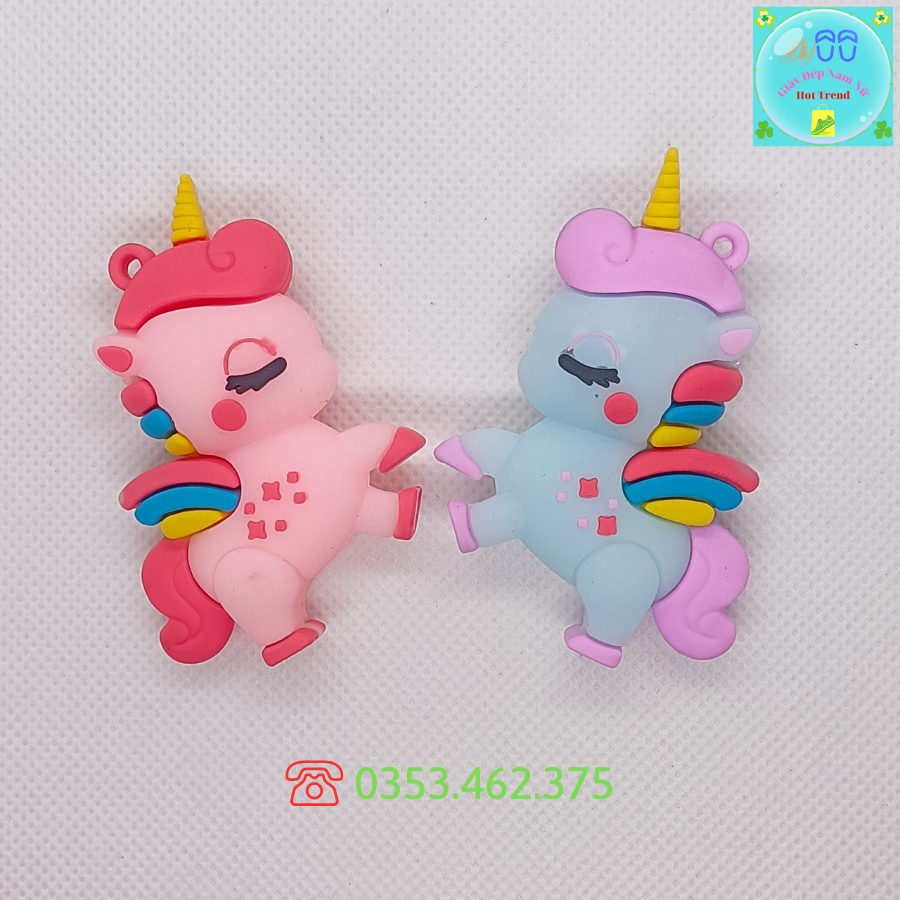 Ngựa Pony Phụ Kiện Trang Trí Dép Cross Sticker, Jibbitz, Charm 3D DIY Sẵn Nút Gắn Trang Trí Dép Crocs Siêu Xinh Hottrend