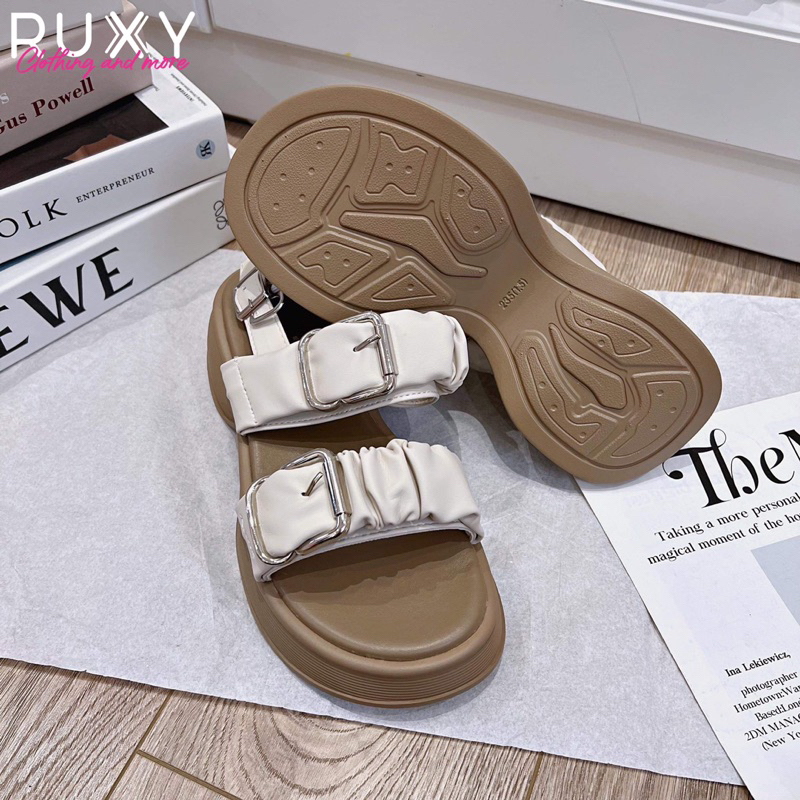 Xăng Đan Nữ 2 Quai Dúm Đai Sắt Đế Cao Su Ruxy  GD1