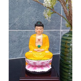 Tượng phật a di đà vẽ thủ công cao 11cm