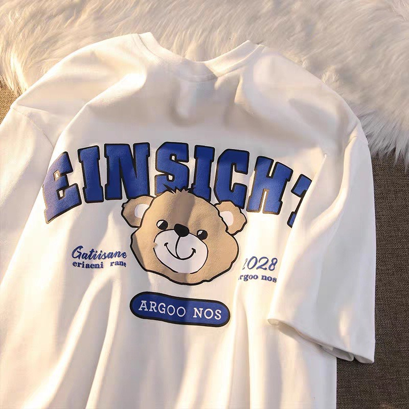 [RẺ VÔ ĐỊCH] Áo phông gấu EINchất cotton su form rộng TAY LỠ | BigBuy360 - bigbuy360.vn