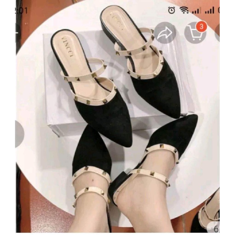 Sục gót nữ 4p dây đinh ôm chân sang trọng big size 35_45