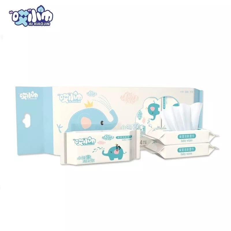 Bịch 8 Gói Khăn Uớt Mini Bỏ Túi Siêu Dễ Thương - Mang Đi Ra Ngoài Nhỏ Gọn