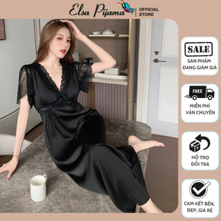 Váy Ngủ Lụa 2 Dây Váy Ngủ Sexy Đầm Ngủ Lụa Cao Cấp Dáng Dài Mềm Mướt
