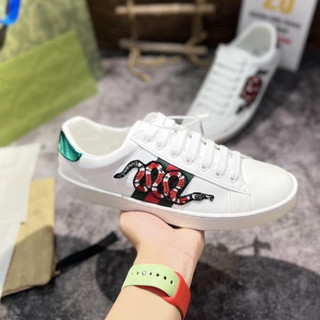 Giày sneaker Gc rắn thêu nam nữ cao cấp , giày Sneaker thể thao buộc dây trắng kèm box đế thơm vani