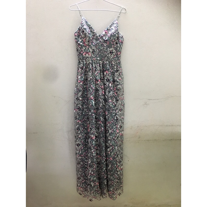 Đầm maxi ren Nicole Millen size 4