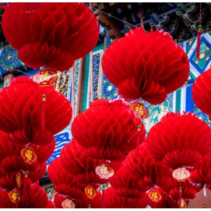 đèn lồng đỏ trang trí nhiều kích thước