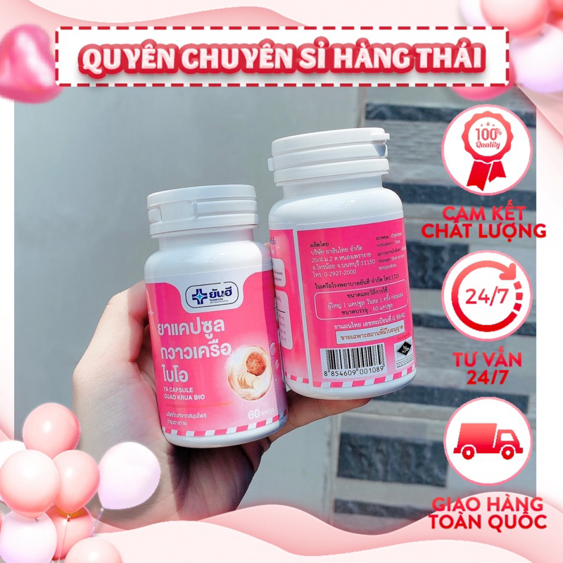 Lọ 60viên nở ngực trắng da yan hee thái lan