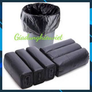 Bịch 3 cuộn túi đựng rác tự phân hủy đen, túi nilon đen
