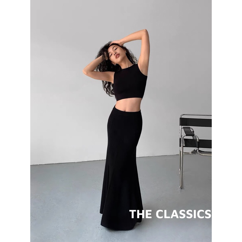 Chân Váy Suông Dài, Chất Thun Mịn Cotton