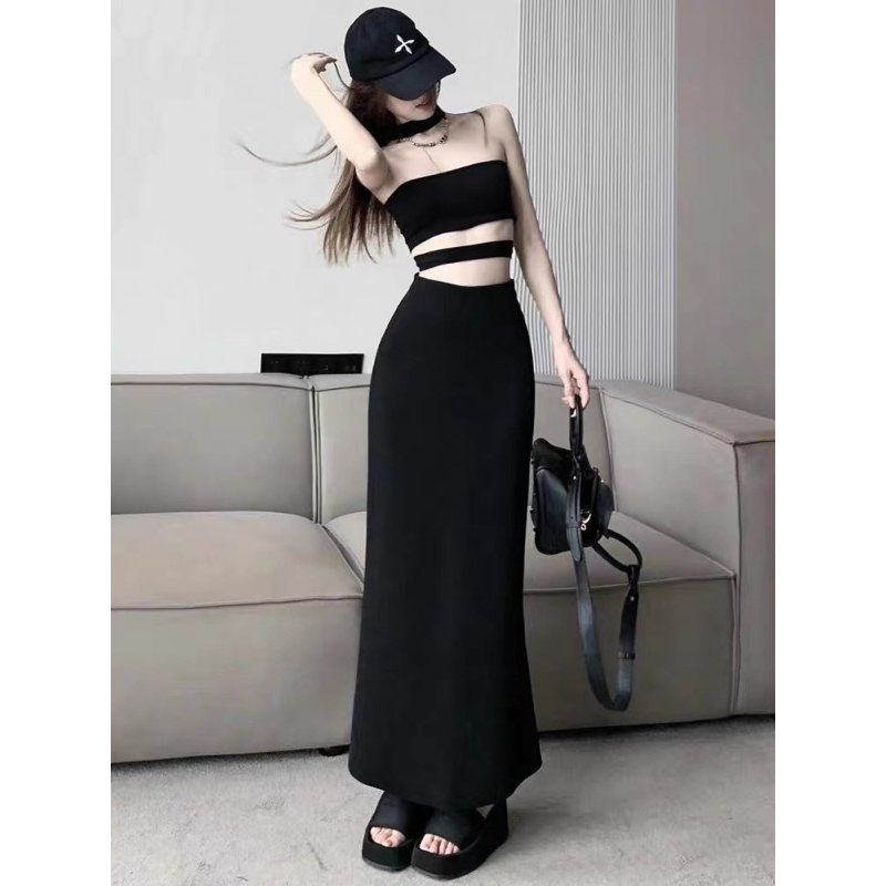 Chân Váy Suông Dài, Chất Thun Mịn Cotton