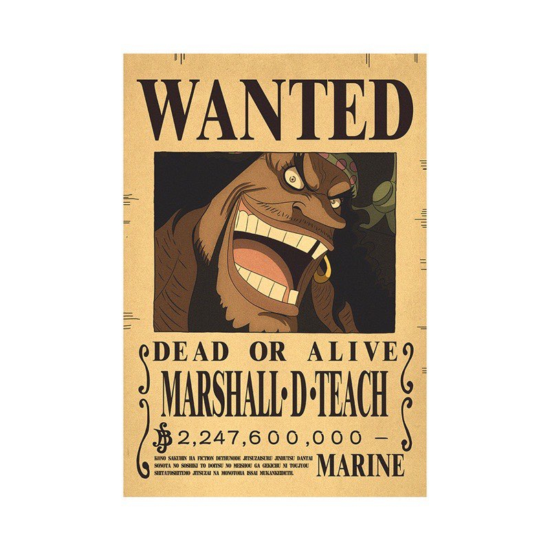 Poster One Piece A3 Mashall-D-Tech