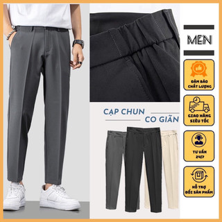 Quần âu nam cạp chun ống xuông co dãn,quần tây nam dáng baggy