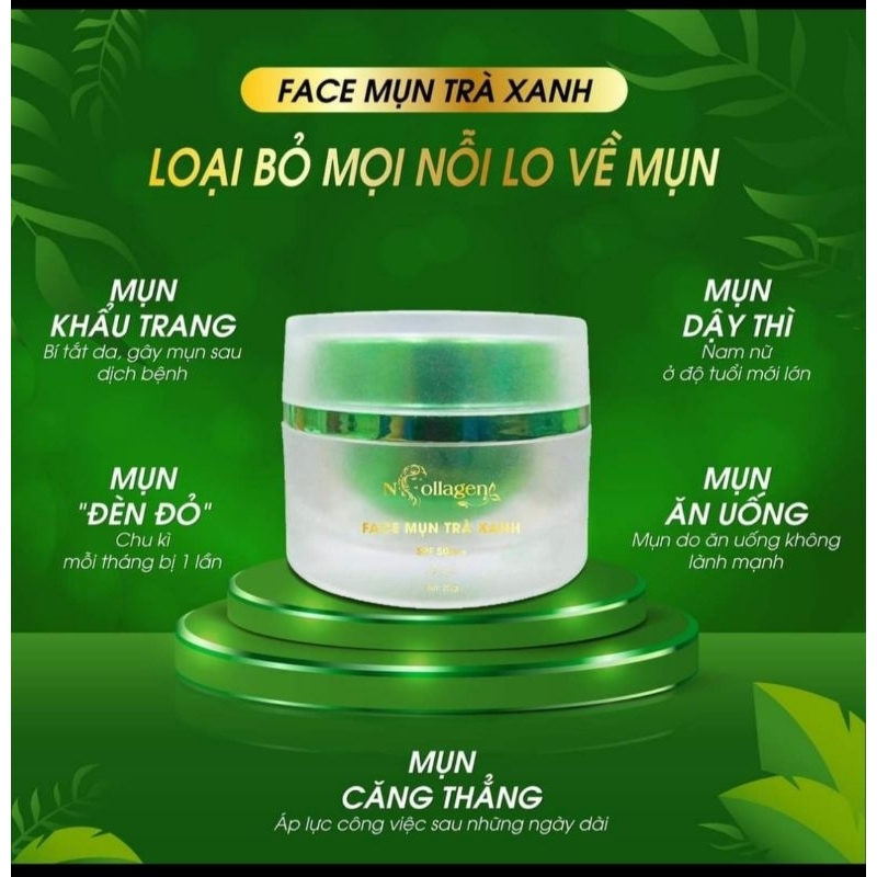 kem face mụn trà xanh ncollagen (chính hãng)