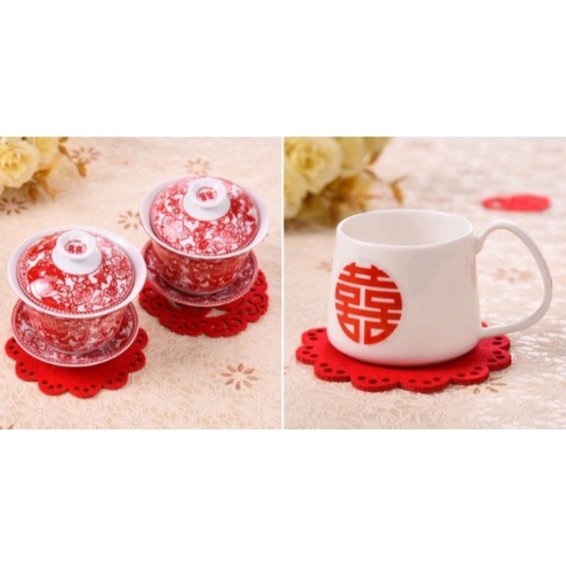 miếng lót ly trang trí tiệc cưới