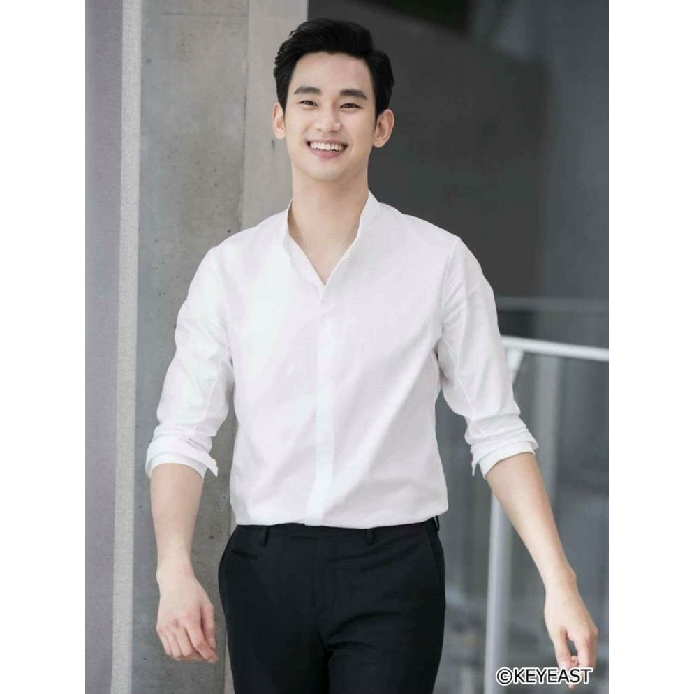 Áo Sơ Mi MANGO giấu cúc công sở cotton mịn chống nhăn dày dặn thoàng mát