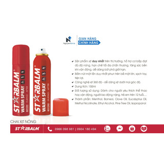 Chai xịt nóng Starbalm 150ml