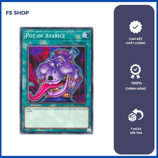 Thẻ bài Yugioh chính hãng-lá bài phép Pot of Avarice (Common)