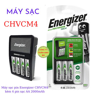 Máy sạc pin Energizer CHVCM4 kèm 4 pin sạc AA 2000mAh chính hãng