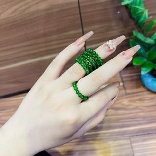 Nhẫn diopside phong thủy mệnh mộc hỏa