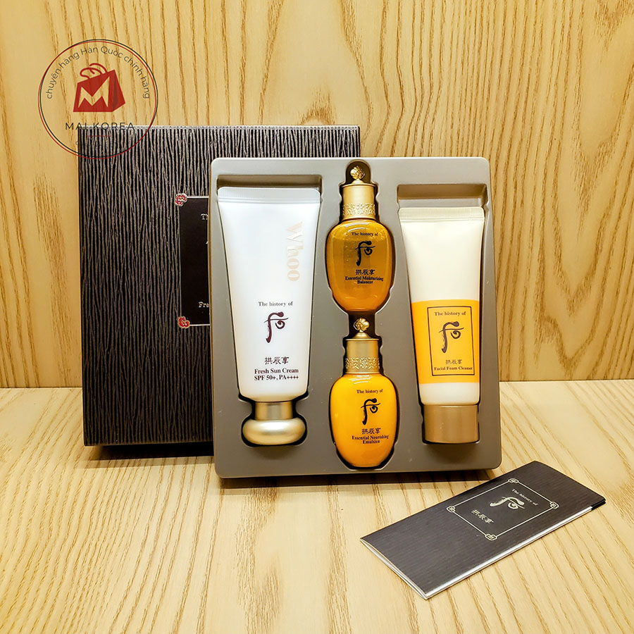 Set kem chống nắng Whoo Fresh Sun Cream hoàng cung cao cấp làm mát da, hạ nhiệt SPF50+/PA++++