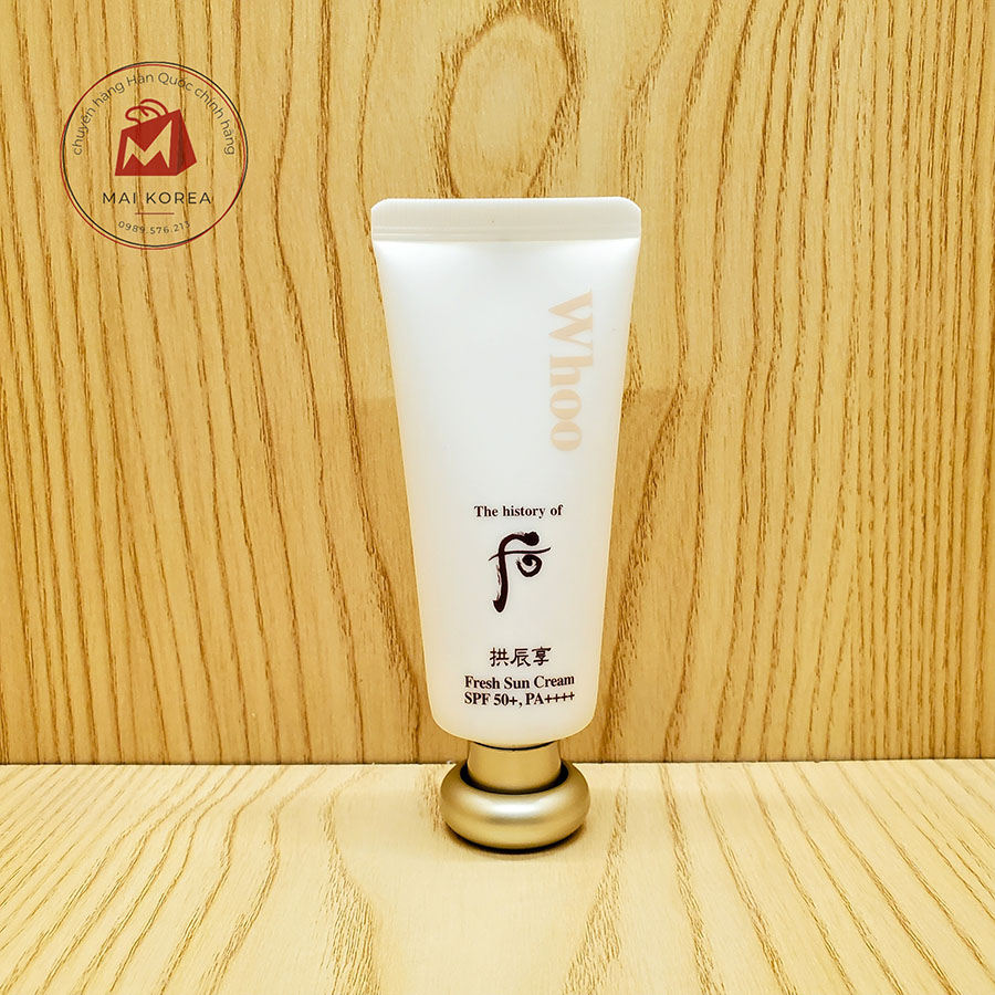 Kem chống nắng Whoo Fresh Sun hoàng cung cao cấp làm mát da, hạ nhiệt SPF50+/PA++++ 60ml tách sét