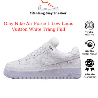 Giày af1 lv trắng, giày thể thao air force mix lv trắng bản cao cấp full box